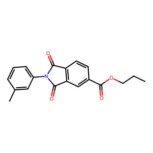 Propyl 2-(3-methylphenyl)-1,3-dioxo-5-isoindolinecarboxylate structure