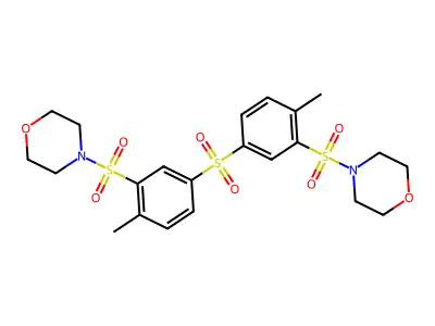Bis[4-methyl-3-(4-morpholinylsulfonyl)phenyl] sulfone structure
