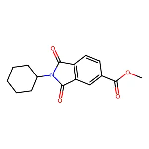 Methyl 2-cyclohexyl-1,3-dioxo-5-isoindolinecarboxylate structure