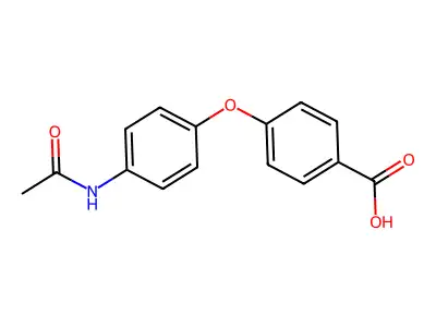4-(4-acetamidophenoxy)benzoic Acid structure