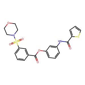 [3-(Thiophene-2-carbonylamino)phenyl] 3-morpholin-4-ylsulfonylbenzoate structure