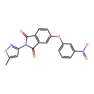 2-(5-Methyl-1,2-oxazol-3-yl)-5-(3-nitrophenoxy)isoindole-1,3-dione structure