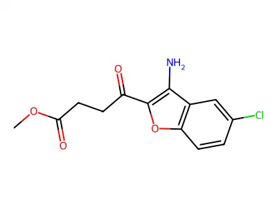 Methyl 4-(3-amino-5-chloro-1-benzofuran-2-yl)-4-oxobutanoate structure