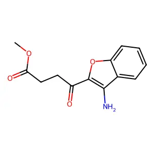 Methyl 4-(3-amino-1-benzofuran-2-yl)-4-oxobutanoate structure