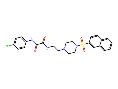 N'-(4-chlorophenyl)-N-[2-(4-naphthalen-2-ylsulfonylpiperazin-1-yl)ethyl]oxamide structure
