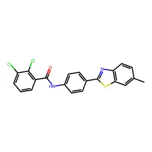2,3-dichloro-N-[4-(6-methyl-1,3-benzothiazol-2-yl)phenyl]benzamide structure