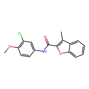 N-(3-chloro-4-methoxyphenyl)-3-methyl-1-benzofuran-2-carboxamide structure
