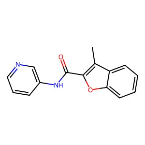 3-methyl-N-(pyridin-3-yl)-1-benzofuran-2-carboxamide structure