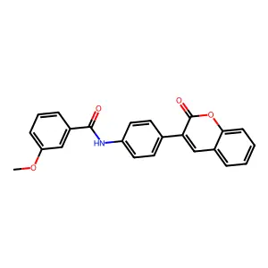 3-methoxy-N-[4-(2-oxochromen-3-yl)phenyl]benzamide structure