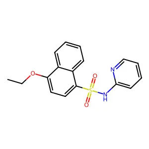 4-ethoxy-N-pyridin-2-ylnaphthalene-1-sulfonamide structure