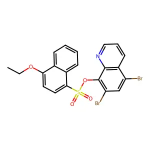5,7-Dibromo-8-quinolyl 4-ethoxynaphthalenesulfonate structure