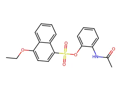 2-(Acetylamino)phenyl 4-ethoxynaphthalenesulfonate structure