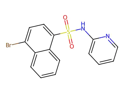 4-bromo-N-(pyridin-2-yl)naphthalene-1-sulfonamide structure