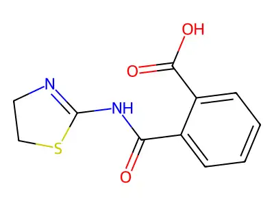 2-(4,5-dihydro-1,3-thiazol-2-ylcarbamoyl)benzoic Acid structure