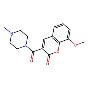 8-Methoxy-3-[(4-methylpiperazinyl)carbonyl]chromen-2-one structure