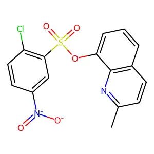 2-Methyl-8-quinolyl 2-chloro-5-nitrobenzenesulfonate structure