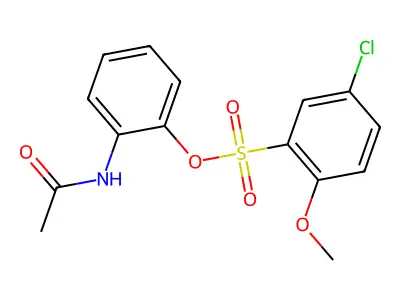 2-Acetamidophenyl 5-chloro-2-methoxybenzene-1-sulfonate structure