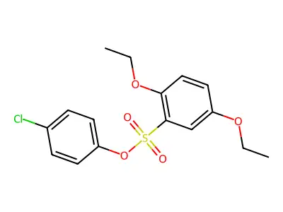 4-Chlorophenyl 2,5-diethoxybenzenesulfonate structure