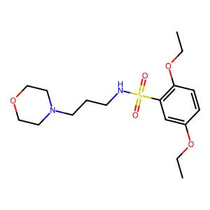 2,5-diethoxy-N-(3-morpholin-4-ylpropyl)benzenesulfonamide structure