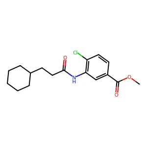 Methyl 4-chloro-3-(3-cyclohexylpropanamido)benzoate structure