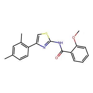 N-[4-(2,4-dimethylphenyl)-1,3-thiazol-2-yl]-2-methoxybenzamide structure