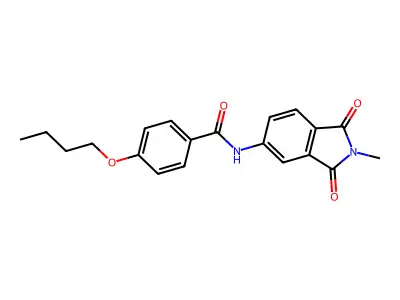4-butoxy-N-(2-methyl-1,3-dioxoisoindol-5-yl)benzamide structure
