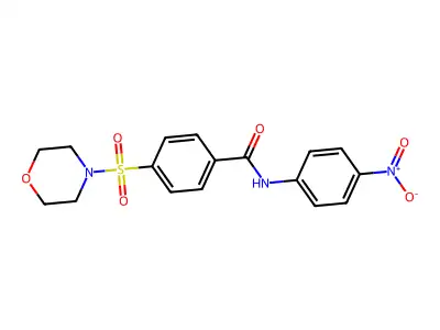 4-(morpholinosulfonyl)-N-(4-nitrophenyl)benzamide structure