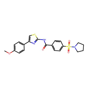 N-(4-(4-methoxyphenyl)thiazol-2-yl)-4-(pyrrolidin-1-ylsulfonyl)benzamide structure