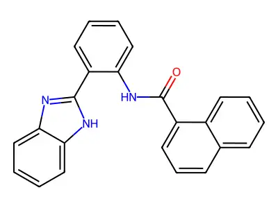 N-(2-(1H-benzo[d]imidazol-2-yl)phenyl)-1-naphthamide structure