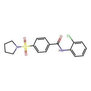 N-(2-chlorophenyl)-4-(pyrrolidin-1-ylsulfonyl)benzamide structure