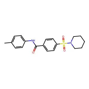 4-(piperidin-1-ylsulfonyl)-N-(p-tolyl)benzamide structure