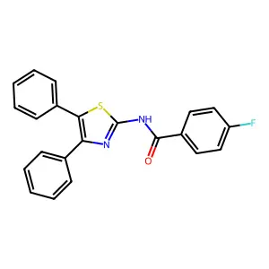 (Z)-N-(4,5-diphenylthiazol-2(3H)-ylidene)-4-fluorobenzamide structure