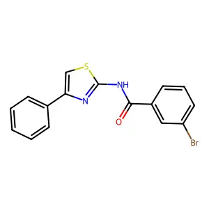 (Z)-3-bromo-N-(4-phenylthiazol-2(3H)-ylidene)benzamide structure
