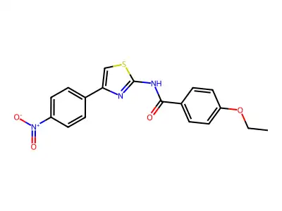 (E)-4-ethoxy-N-(4-(4-nitrophenyl)thiazol-2(3H)-ylidene)benzamide structure