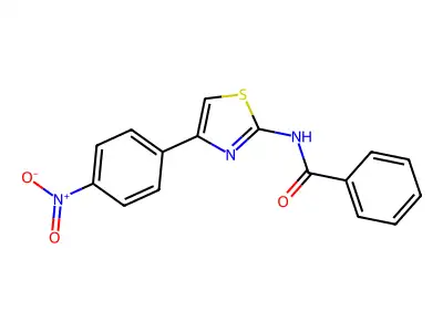 (E)-N-(4-(4-nitrophenyl)thiazol-2(3H)-ylidene)benzamide structure