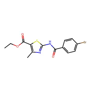 Ethyl 2-(4-bromobenzamido)-4-methylthiazole-5-carboxylate structure