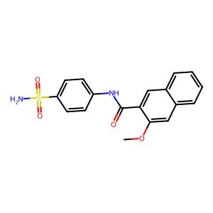 3-methoxy-N-(4-sulfamoylphenyl)naphthalene-2-carboxamide structure