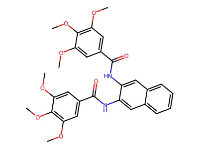 3,4,5-trimethoxy-N-[3-[(3,4,5-trimethoxybenzoyl)amino]naphthalen-2-yl]benzamide structure
