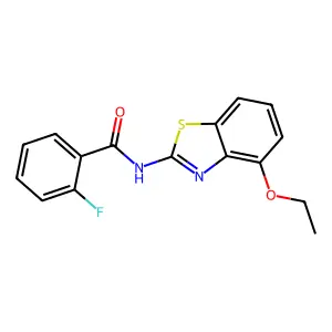N-(4-ethoxy-1,3-benzothiazol-2-yl)-2-fluorobenzamide structure
