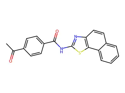 4-acetyl-N-(naphtho[2,1-d]thiazol-2-yl)benzamide structure