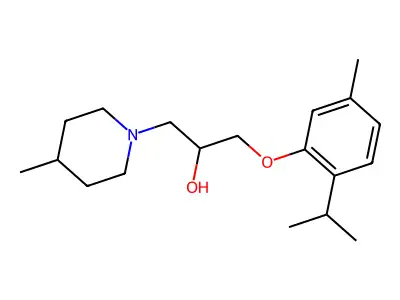 1-(2-Isopropyl-5-methylphenoxy)-3-(4-methyl-1-piperidinyl)-2-propanol structure