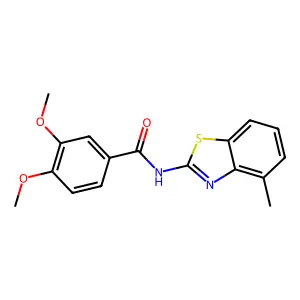 3,4-dimethoxy-N-(4-methyl-1,3-benzothiazol-2-yl)benzamide structure