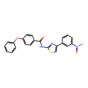 N-[4-(3-nitrophenyl)-1,3-thiazol-2-yl]-4-phenoxybenzamide structure