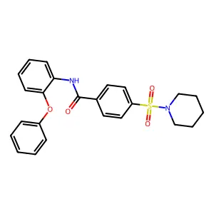 N-(2-phenoxyphenyl)-4-(piperidin-1-ylsulfonyl)benzamide structure