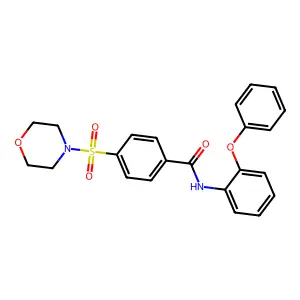 4-(morpholinosulfonyl)-N-(2-phenoxyphenyl)benzamide structure