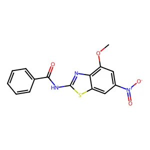 N-(4-methoxy-6-nitro-1,3-benzothiazol-2-yl)benzamide structure