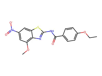 4-ethoxy-N-(4-methoxy-6-nitro-1,3-benzothiazol-2-yl)benzamide structure