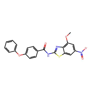 N-(4-methoxy-6-nitro-1,3-benzothiazol-2-yl)-4-phenoxybenzamide structure