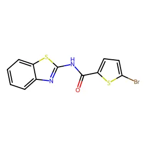 N-(benzo[d]thiazol-2-yl)-5-bromothiophene-2-carboxamide structure