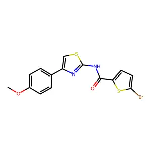 5-bromo-N-[4-(4-methoxyphenyl)-1,3-thiazol-2-yl]thiophene-2-carboxamide structure